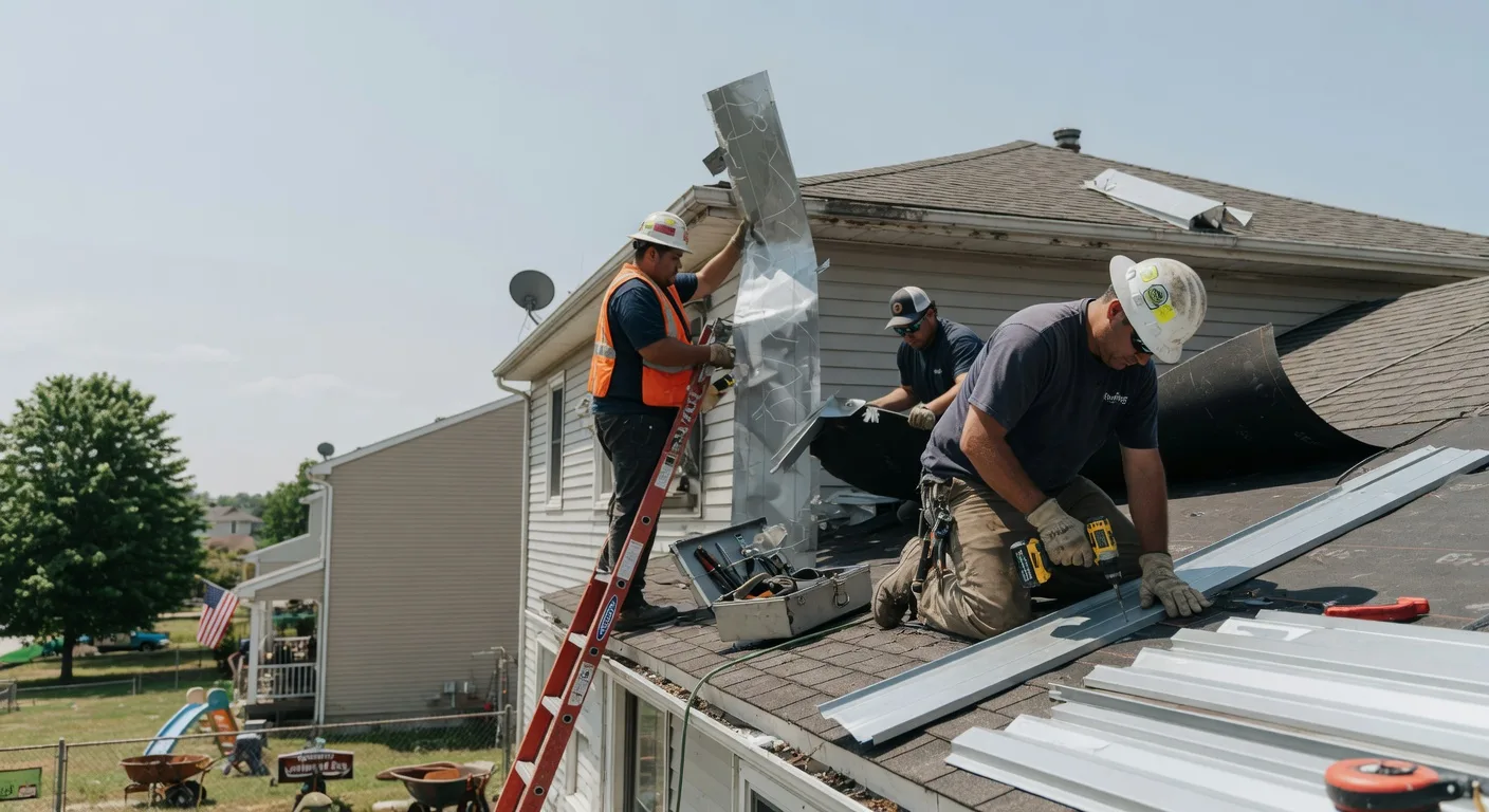 Storm Damage Metal Roof Repair in Chambersville, PA